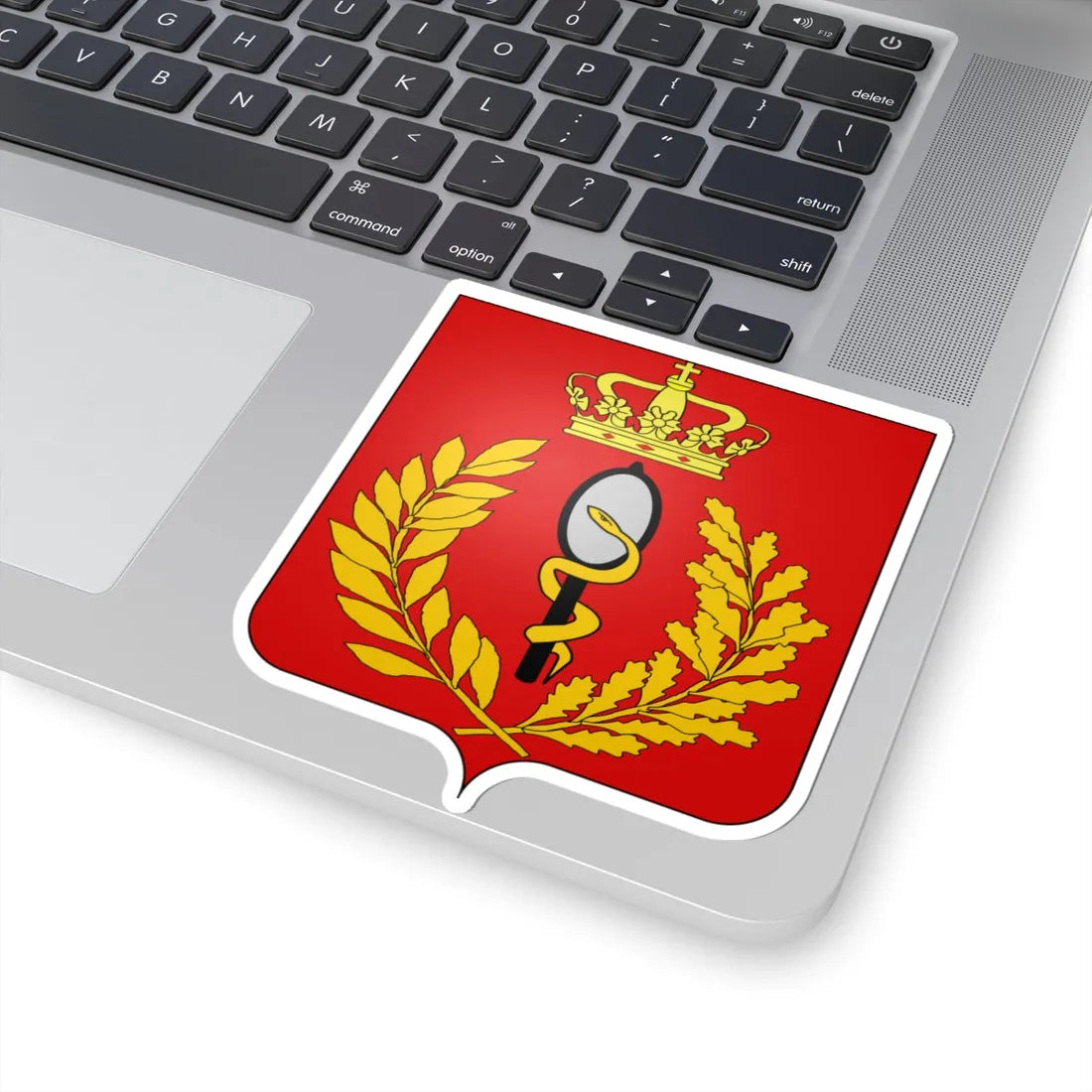 Logo Composante Medicale Armee Belge (Belgium) (Coat of Arms) STICKER Vinyl Kiss-Cut Decal - The Sticker Space