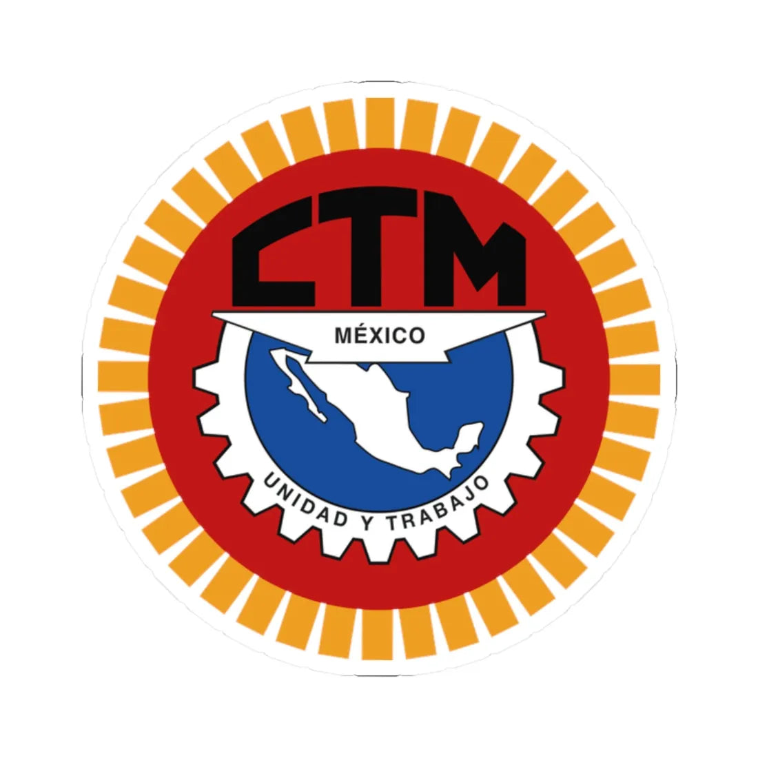 Logo de la CTM (Mexico) (Coat of Arms) STICKER Vinyl Kiss-Cut Decal 2 Inch White - The Sticker Space