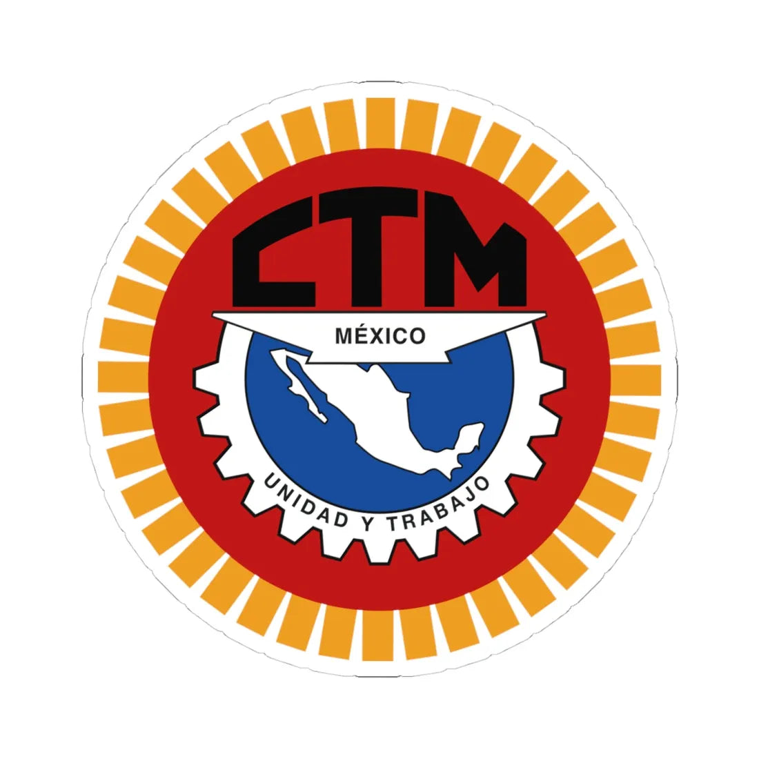 Logo de la CTM (Mexico) (Coat of Arms) STICKER Vinyl Kiss-Cut Decal 4 Inch White - The Sticker Space