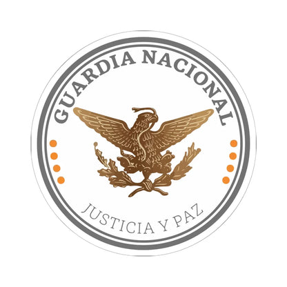 Logo de la Guardia Nacional México (Mexico) (Coat of Arms) STICKER Vinyl Kiss-Cut Decal 6 Inch White - The Sticker Space