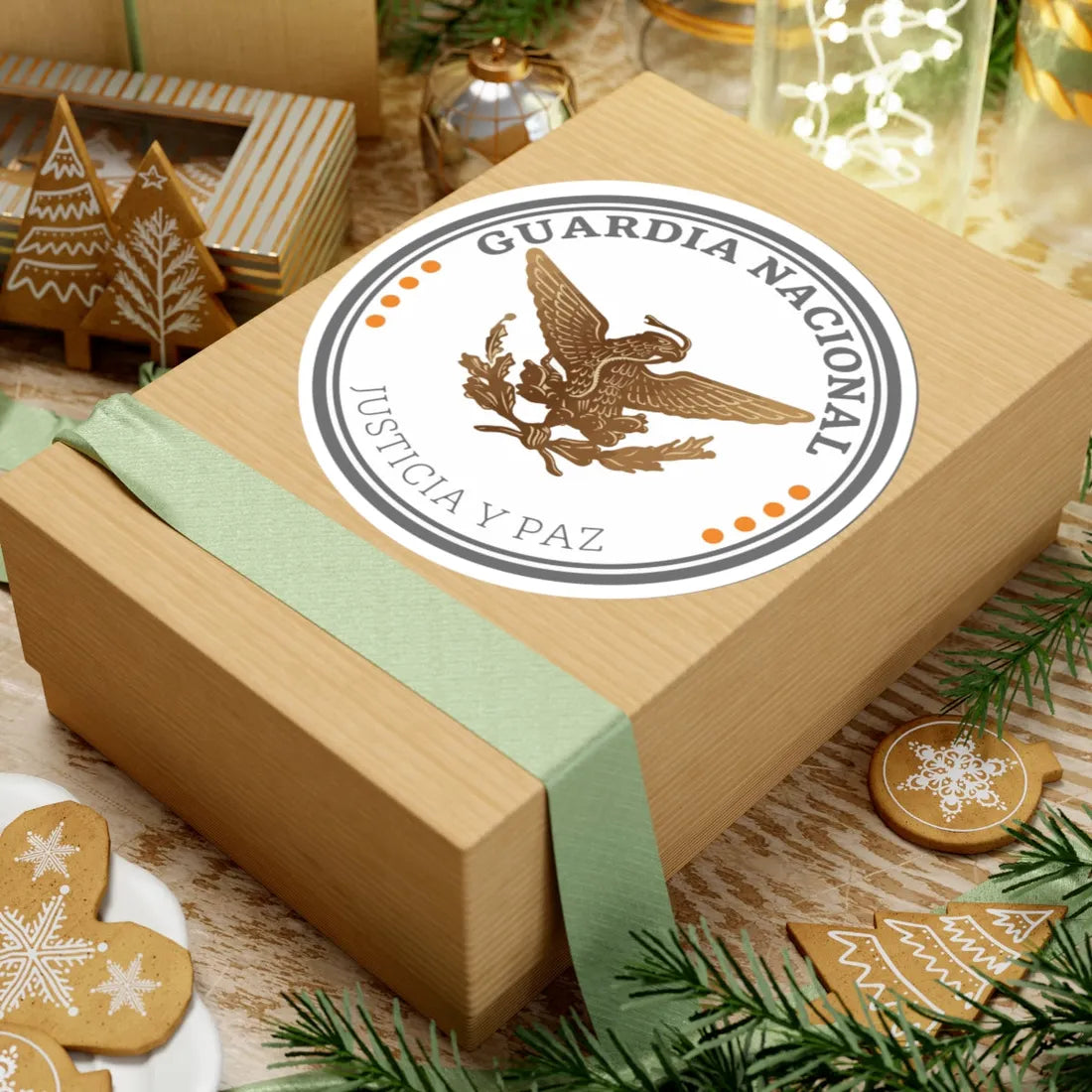 Logo de la Guardia Nacional México (Mexico) (Coat of Arms) STICKER Vinyl Kiss-Cut Decal - The Sticker Space