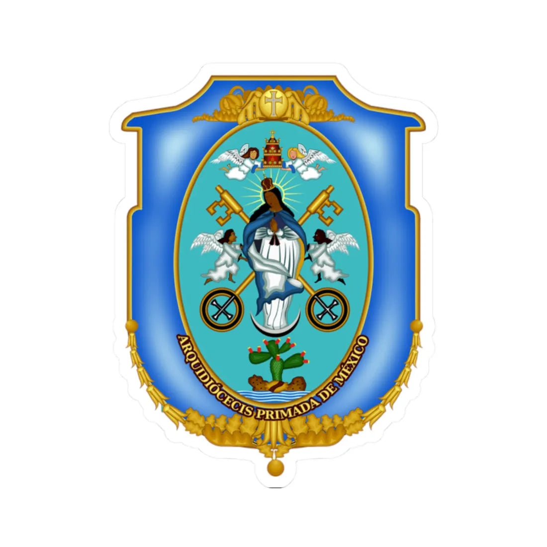 Logo del APM (Costa Rica) (Coat of Arms) STICKER Vinyl Kiss-Cut Decal 2 Inch White - The Sticker Space