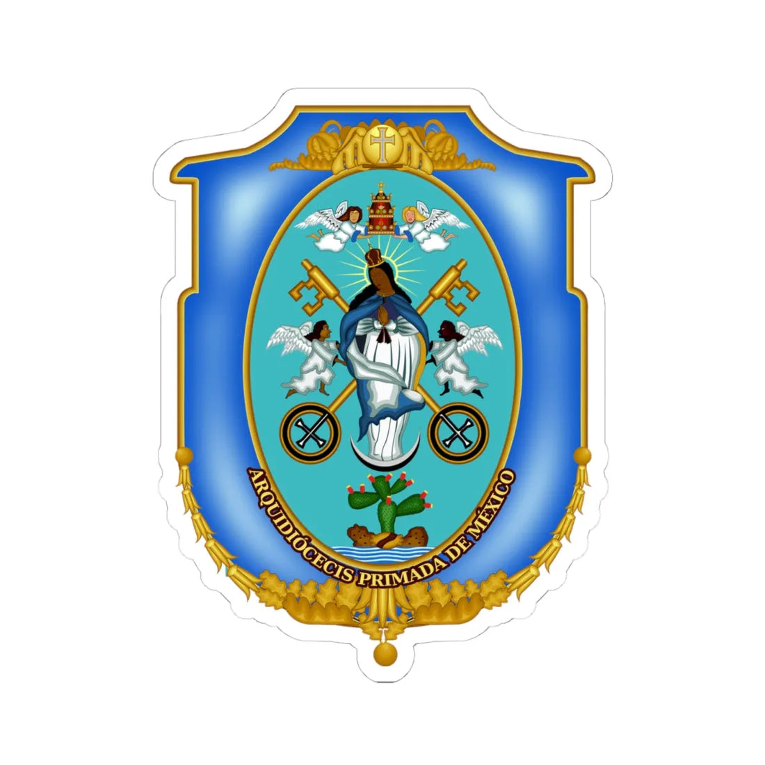 Logo del APM (Costa Rica) (Coat of Arms) STICKER Vinyl Kiss-Cut Decal 4 Inch White - The Sticker Space