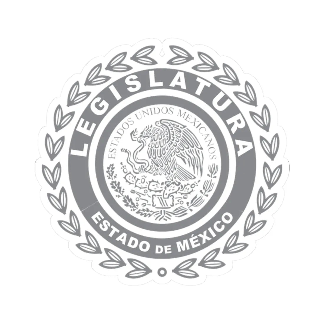 Logo del Congreso del Estado de México (Mexico) (Coat of Arms) STICKER Vinyl Kiss-Cut Decal 2 Inch White - The Sticker Space
