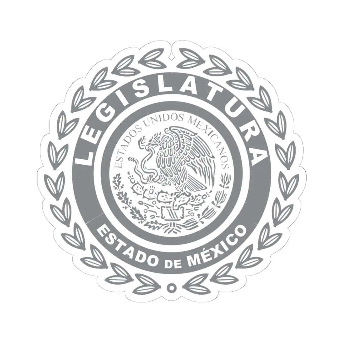 Logo del Congreso del Estado de México (Mexico) (Coat of Arms) STICKER Vinyl Kiss-Cut Decal 4 Inch White - The Sticker Space
