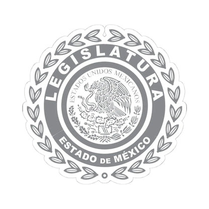 Logo del Congreso del Estado de México (Mexico) (Coat of Arms) STICKER Vinyl Kiss-Cut Decal 4 Inch White - The Sticker Space