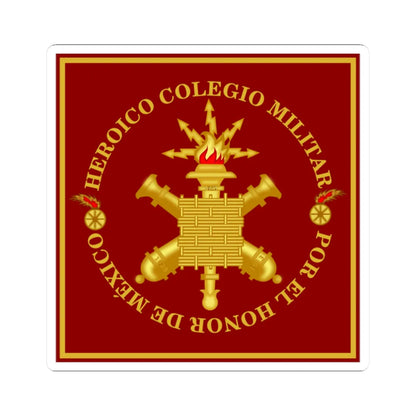 Logo del Heroico Colegio Militar Mexico (Mexico) (Coat of Arms) STICKER Vinyl Kiss-Cut Decal 2 Inch White - The Sticker Space