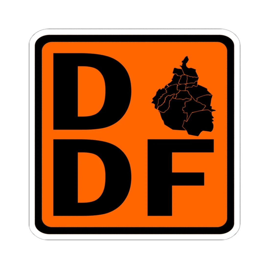 Logo Departamento del Distrito Federal 1986 (Costa Rica) (Coat of Arms) STICKER Vinyl Kiss-Cut Decal 6 Inch White - The Sticker Space