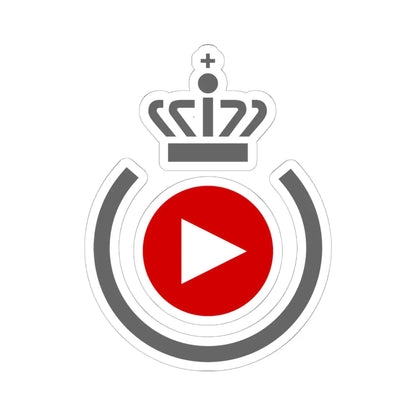 Logo for the Danish Defence Media Agency (Denmark) (Coat of Arms) STICKER Vinyl Kiss-Cut Decal 6 Inch White - The Sticker Space