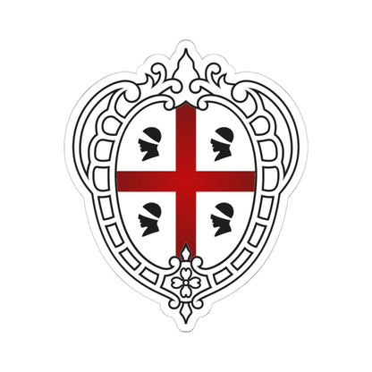 Logo istituzionale Regione Sardegna 2021 (Italy) (Coat of Arms) STICKER Vinyl Kiss-Cut Decal 6 Inch White - The Sticker Space