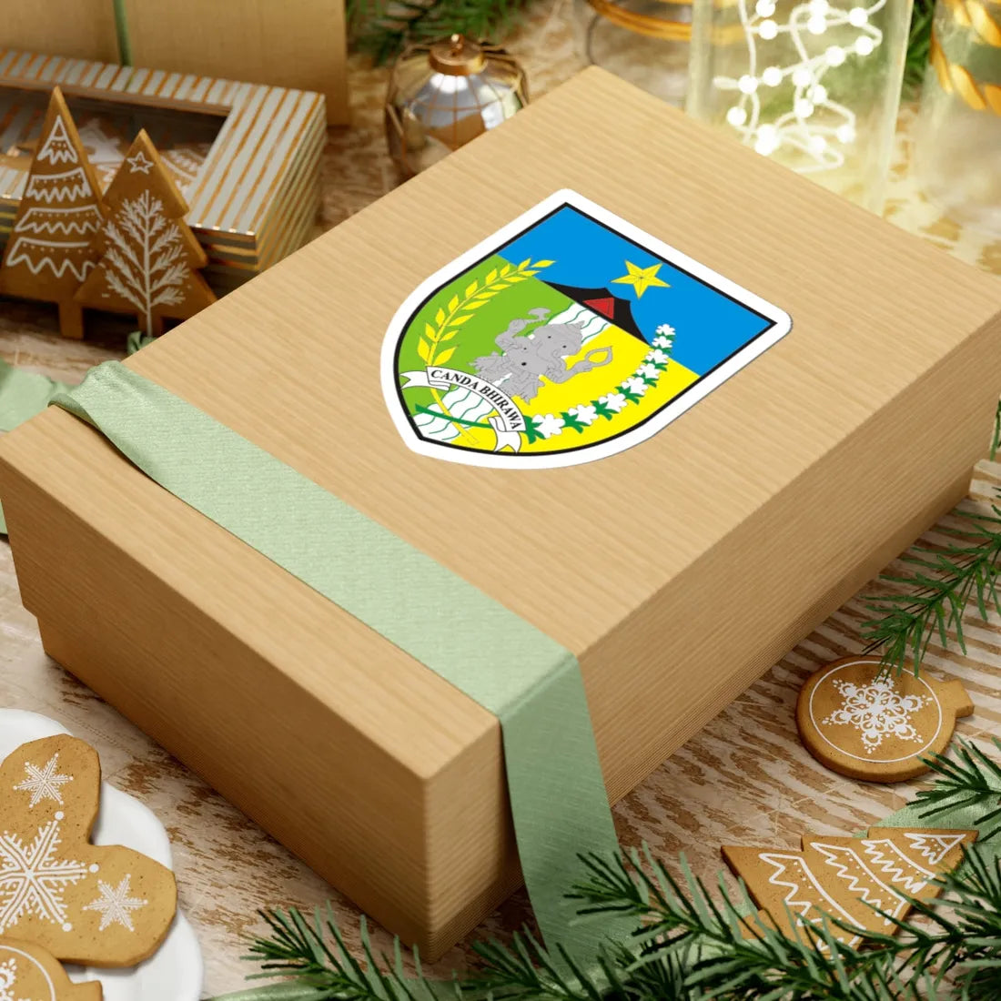 Logo Kabupaten Kediri Seal of Kediri Regency (Indonesia) (Coat of Arms) STICKER Vinyl Kiss-Cut Decal - The Sticker Space