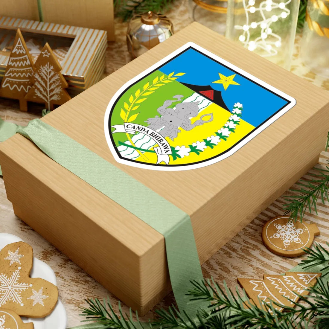 Logo Kabupaten Kediri Seal of Kediri Regency (Indonesia) (Coat of Arms) STICKER Vinyl Kiss-Cut Decal - The Sticker Space