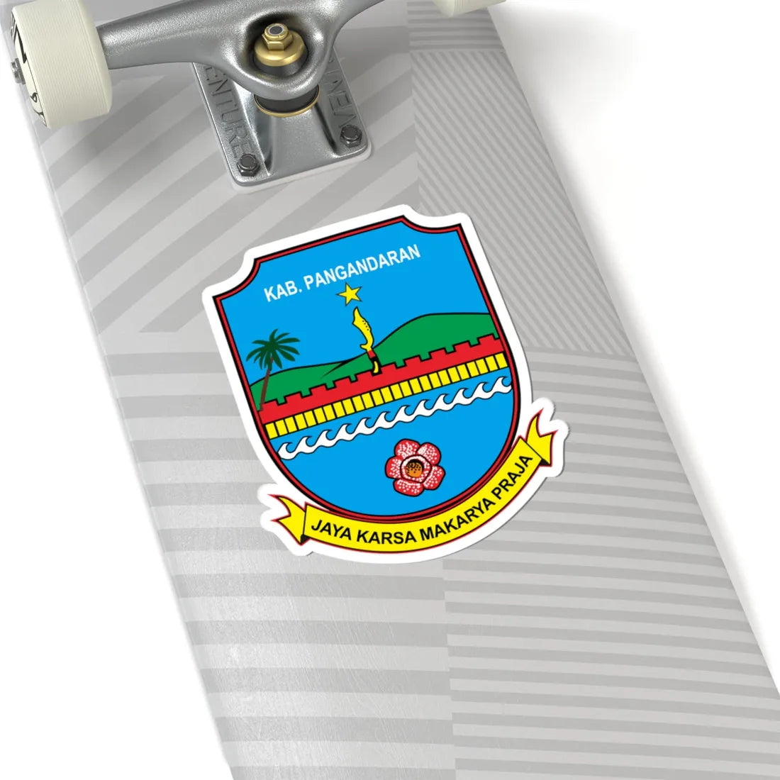 Logo Kabupaten Pangandaran (Indonesia) (Coat of Arms) STICKER Vinyl Kiss-Cut Decal - The Sticker Space