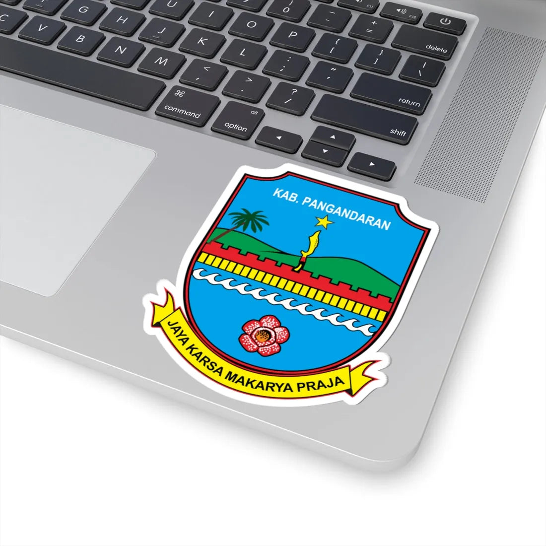 Logo Kabupaten Pangandaran (Indonesia) (Coat of Arms) STICKER Vinyl Kiss-Cut Decal - The Sticker Space