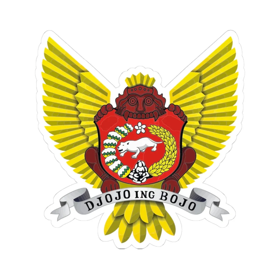 Logo Kota Kediri - Seal of Kediri City (Indonesia) (Coat of Arms) STICKER Vinyl Kiss-Cut Decal 3 Inch White - The Sticker Space