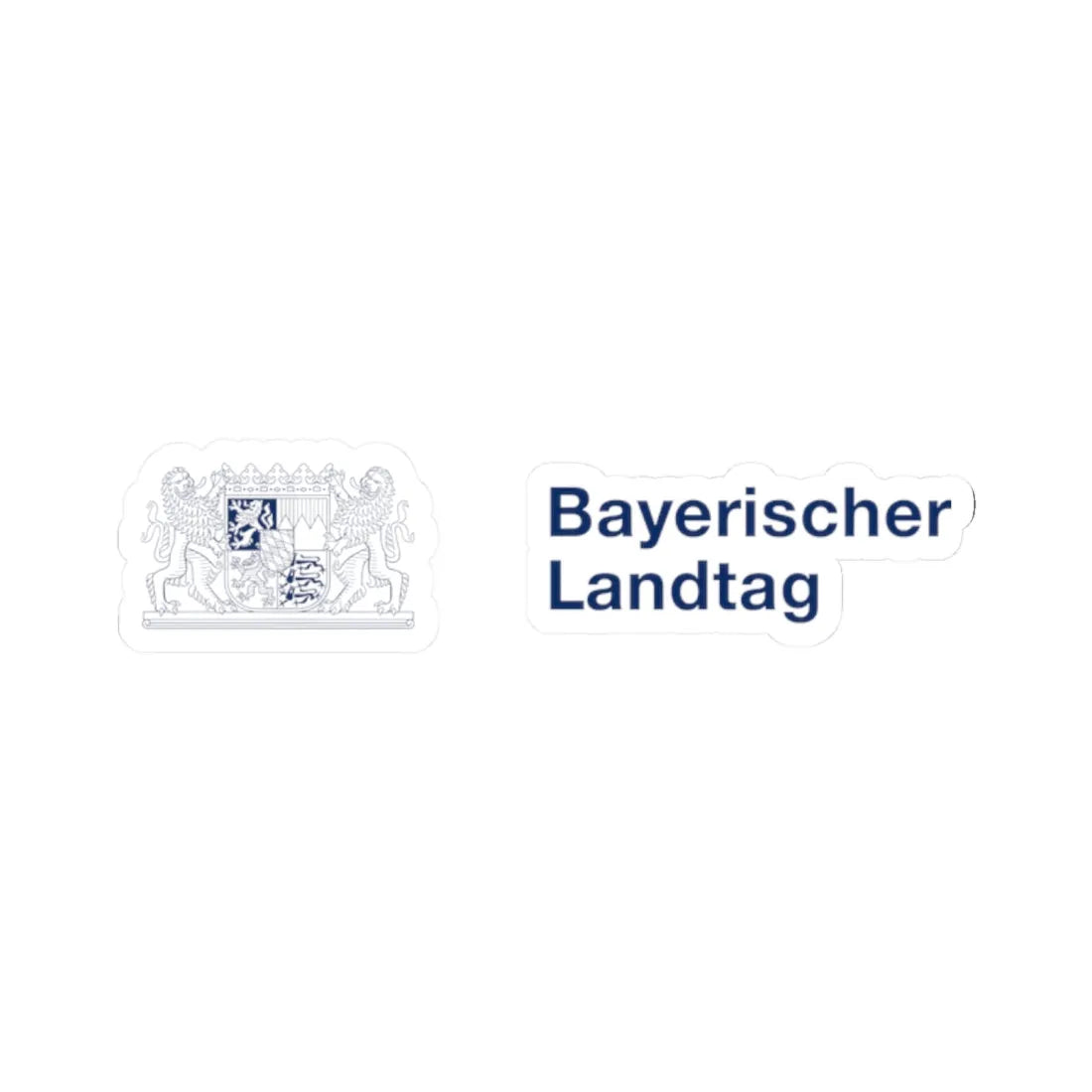 Logo Landtag Bayern (Germany) (Coat of Arms) STICKER Vinyl Kiss-Cut Decal 2 Inch White - The Sticker Space