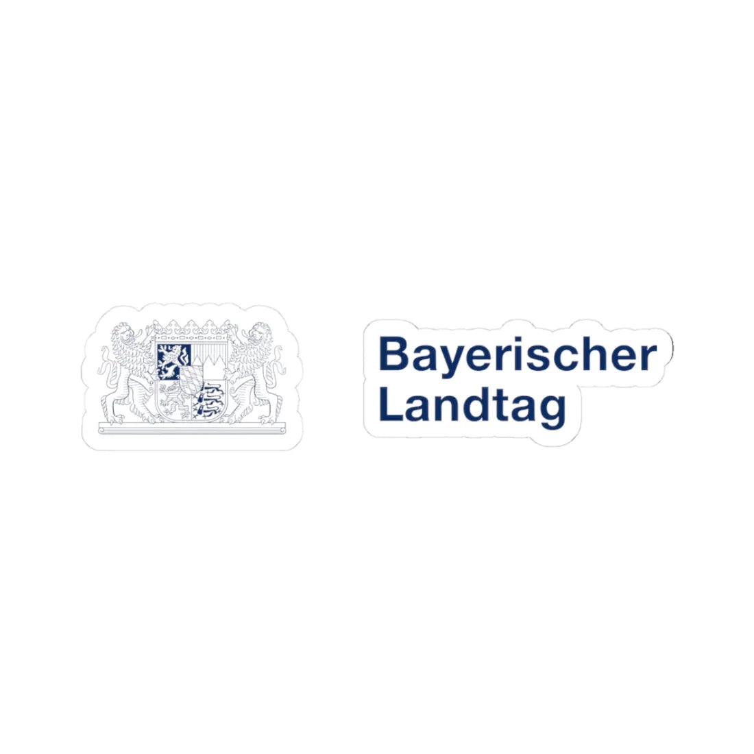 Logo Landtag Bayern (Germany) (Coat of Arms) STICKER Vinyl Kiss-Cut Decal 3 Inch White - The Sticker Space