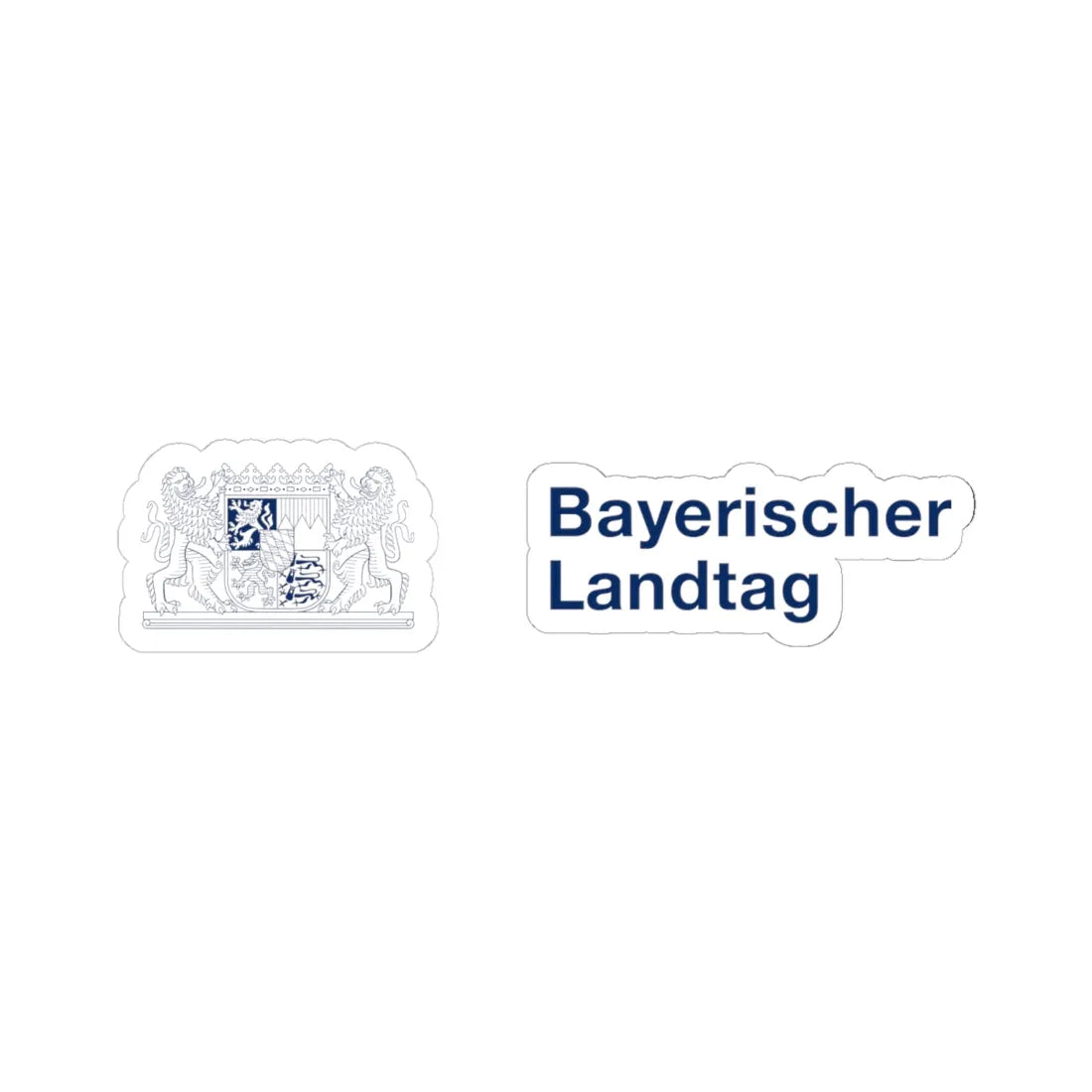 Logo Landtag Bayern (Germany) (Coat of Arms) STICKER Vinyl Kiss-Cut Decal 6 Inch White - The Sticker Space