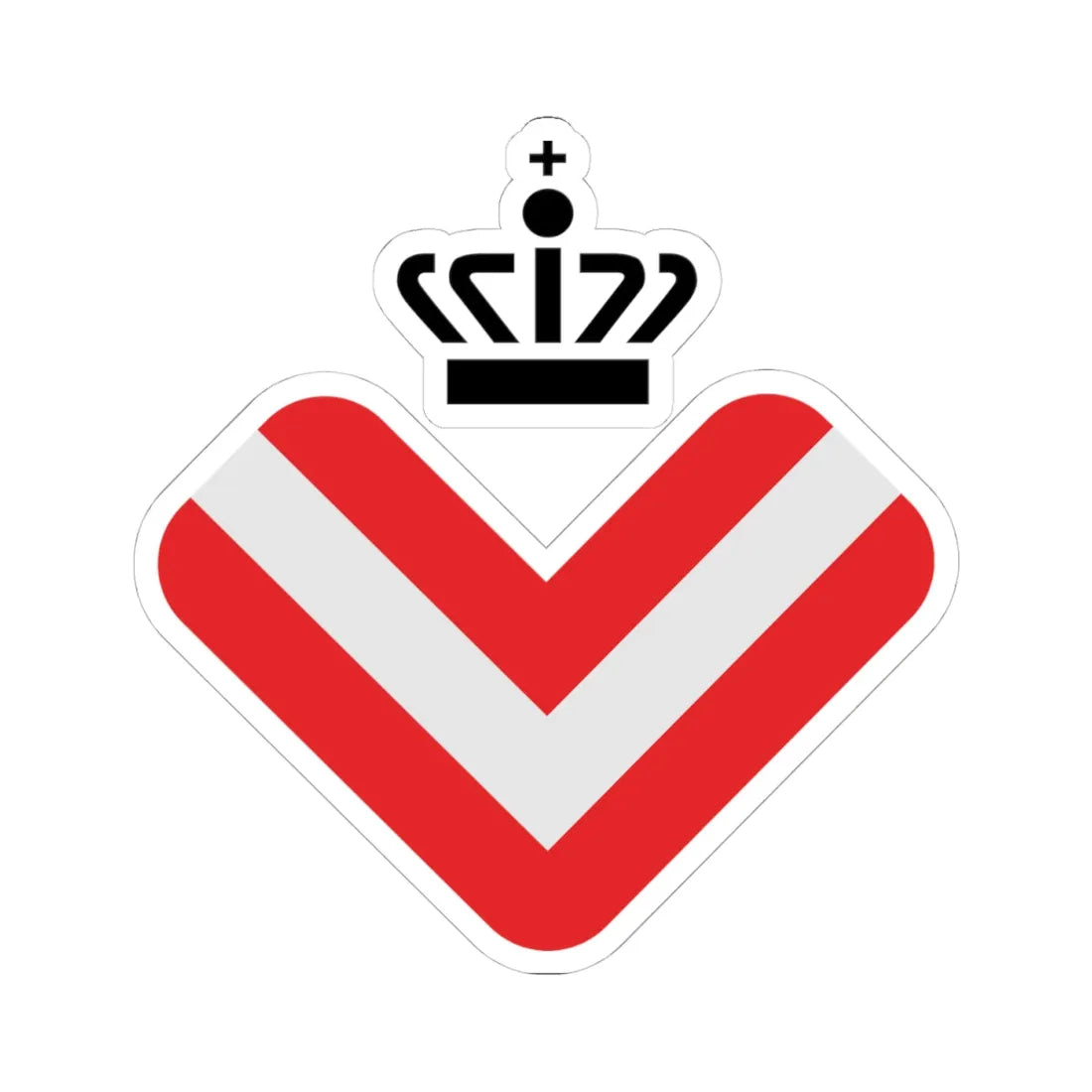 Logo of Administration of Conscientious Objector (Denmark) (Coat of Arms) STICKER Vinyl Kiss-Cut Decal 4 Inch White - The Sticker Space