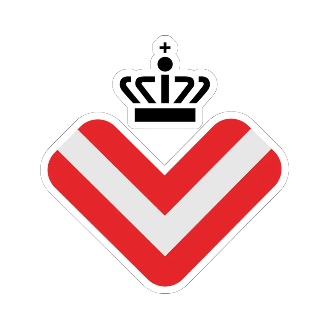 Logo of Administration of Conscientious Objector (Denmark) (Coat of Arms) STICKER Vinyl Kiss-Cut Decal 6 Inch White - The Sticker Space