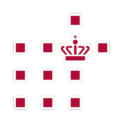 Logo of Danish Defence Estates and Infrastructure Organisation (Denmark) (Coat of Arms) STICKER Vinyl Kiss-Cut Decal 4 Inch White - The Sticker Space