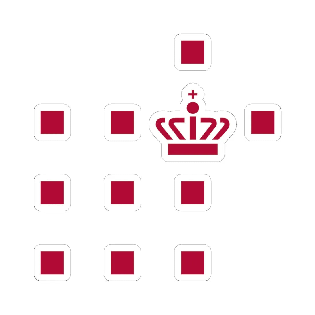 Logo of Danish Defence Estates and Infrastructure Organisation (Denmark) (Coat of Arms) STICKER Vinyl Kiss-Cut Decal 6 Inch White - The Sticker Space