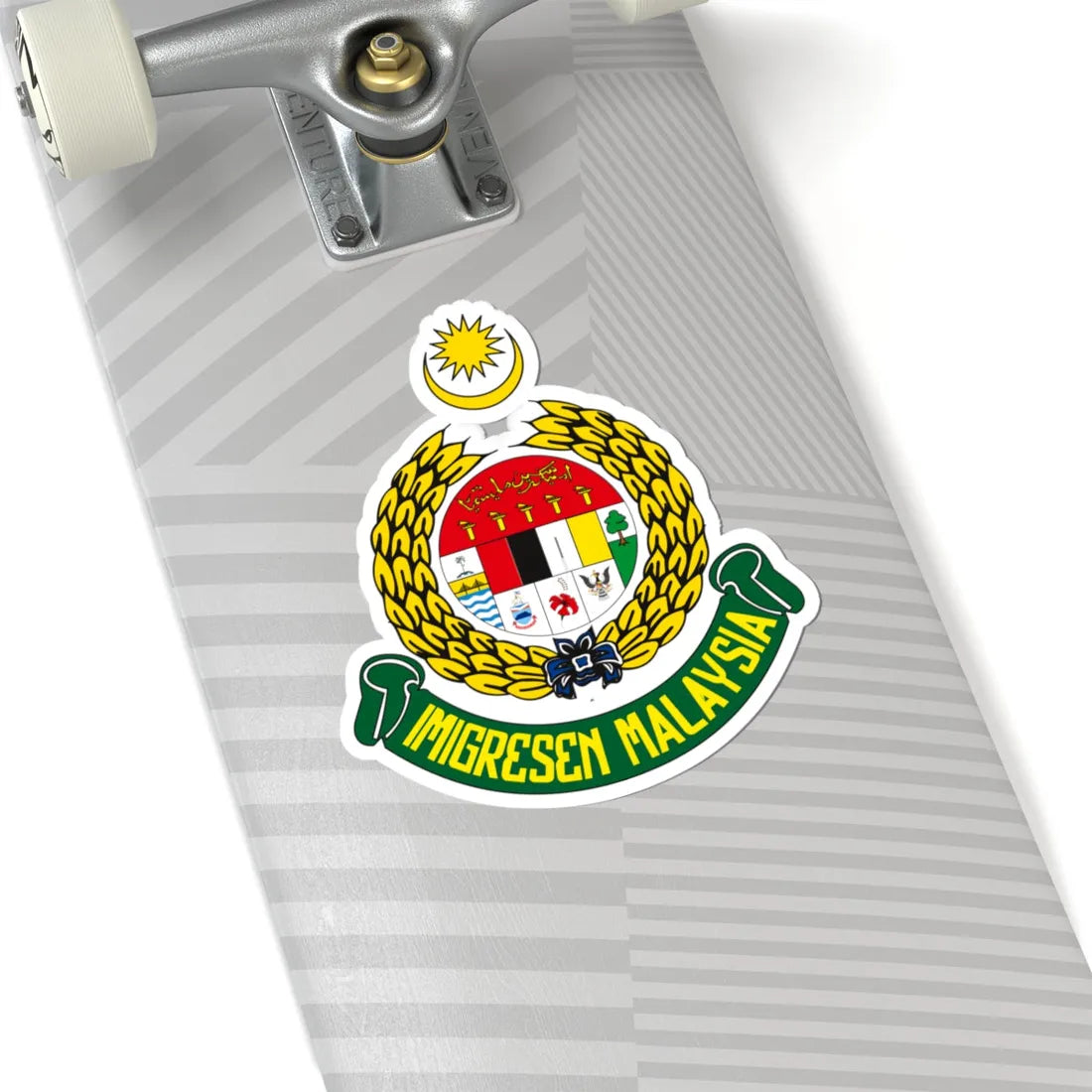 Logo of Department of Immigration Malaysia (Malaysia) (Coat of Arms) STICKER Vinyl Kiss-Cut Decal - The Sticker Space