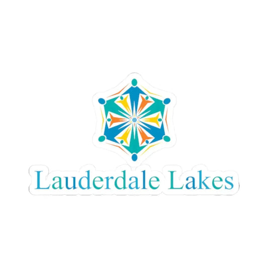 Logo of Lauderdale Lakes Florida (United States) STICKER Vinyl Kiss-Cut Decal 2 Inch White - The Sticker Space