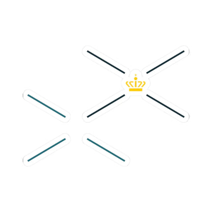 Logo of Ministry of Defence Denmark (Denmark) (Coat of Arms) STICKER Vinyl Kiss-Cut Decal 2 Inch White - The Sticker Space