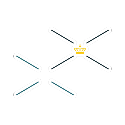 Logo of Ministry of Defence Denmark (Denmark) (Coat of Arms) STICKER Vinyl Kiss-Cut Decal 2 Inch White - The Sticker Space