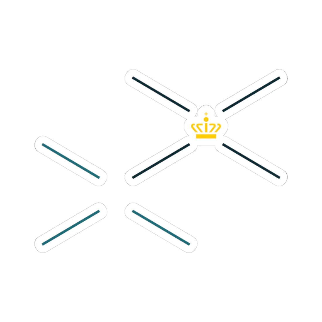 Logo of Ministry of Defence Denmark (Denmark) (Coat of Arms) STICKER Vinyl Kiss-Cut Decal 3 Inch White - The Sticker Space