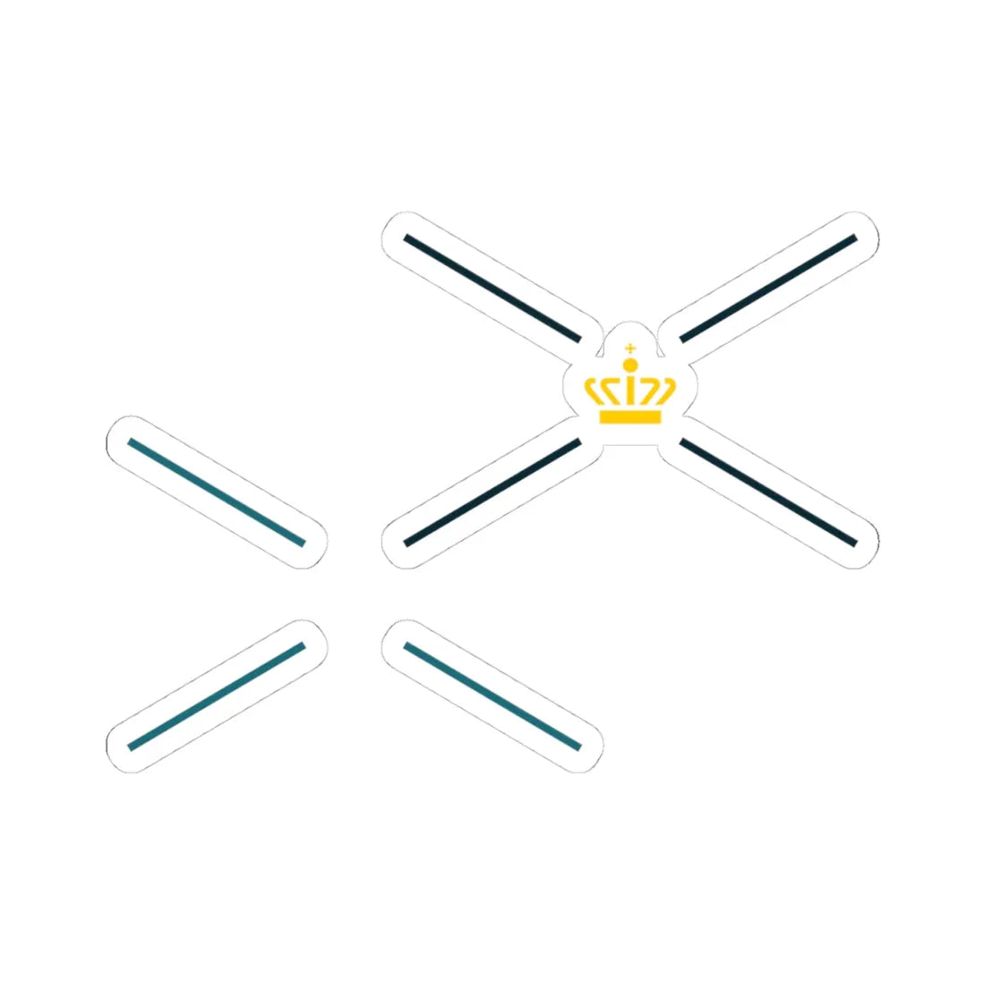 Logo of Ministry of Defence Denmark (Denmark) (Coat of Arms) STICKER Vinyl Kiss-Cut Decal 4 Inch White - The Sticker Space