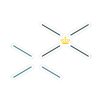 Logo of Ministry of Defence Denmark (Denmark) (Coat of Arms) STICKER Vinyl Kiss-Cut Decal 4 Inch White - The Sticker Space