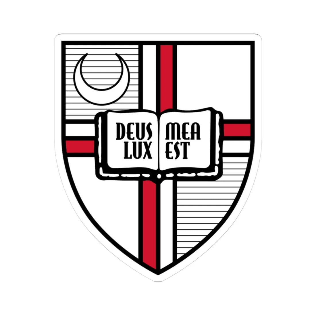 Logo of The Catholic University of America 2c (United States) (Coat of Arms) STICKER Vinyl Kiss-Cut Decal 3 Inch White - The Sticker Space