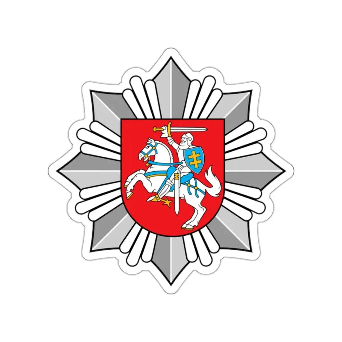 Logo of the Police of Lithuania STICKER Vinyl Die-Cut Decal - The Sticker Space