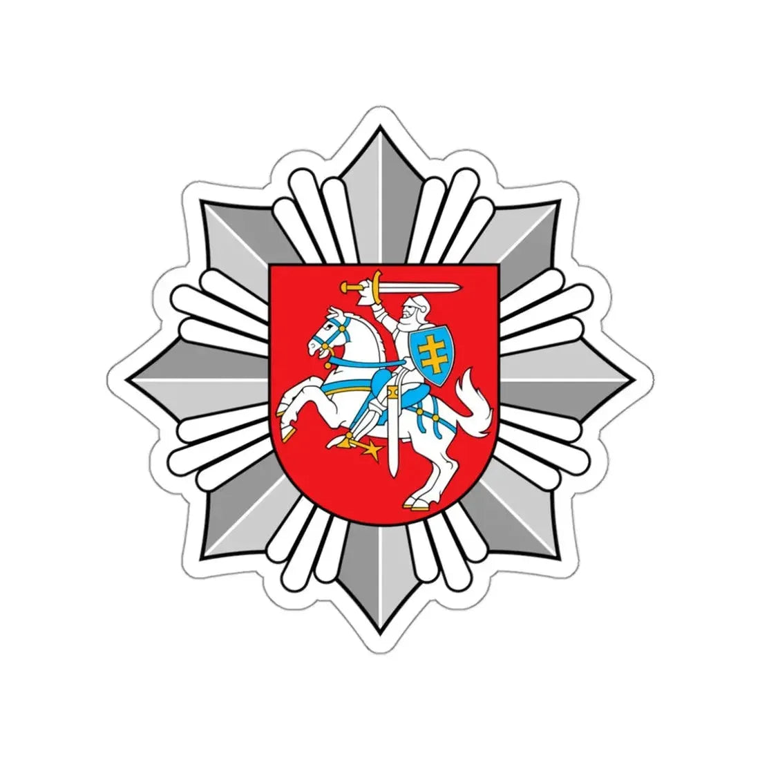 Logo of the Police of Lithuania STICKER Vinyl Die-Cut Decal - The Sticker Space