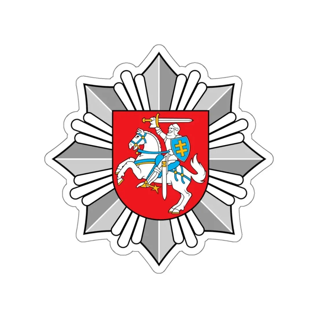 Logo of the Police of Lithuania STICKER Vinyl Die-Cut Decal - The Sticker Space