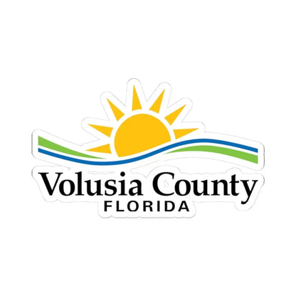 Logo of Volusia County Florida (United States) STICKER Vinyl Kiss-Cut Decal 3 Inch White - The Sticker Space