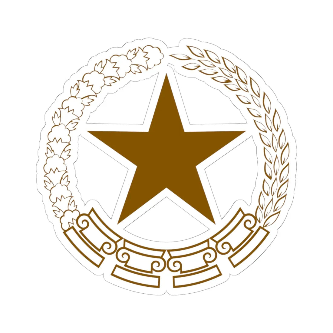 Logo Setneg RI (Indonesia) (Coat of Arms) STICKER Vinyl Kiss-Cut Decal 6 Inch White - The Sticker Space