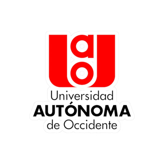 Logo UAO (Colombia) (Coat of Arms) STICKER Vinyl Kiss-Cut Decal 2 Inch White - The Sticker Space