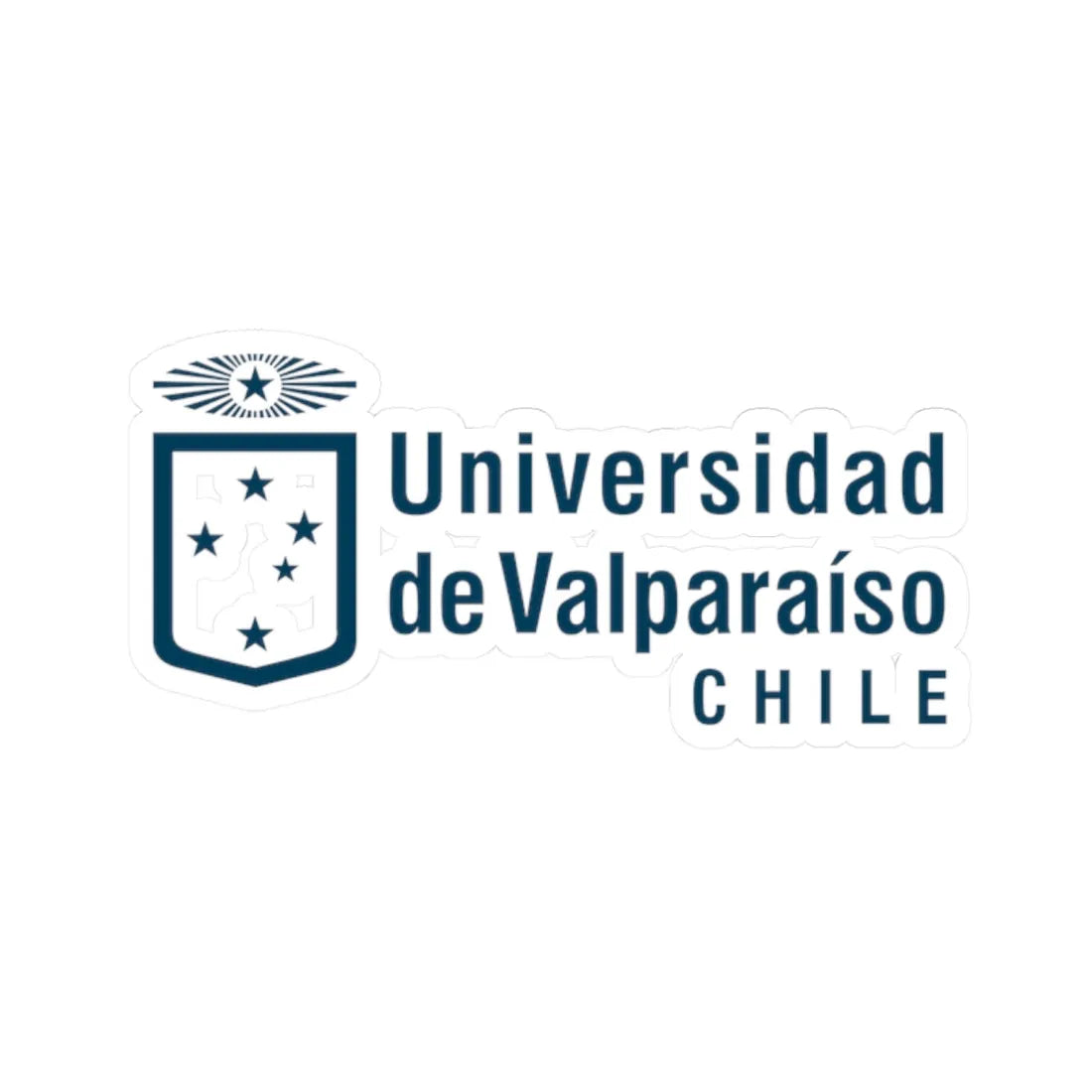 Logo Universidad de Valparaíso 2023 (Chile) (Coat of Arms) STICKER Vinyl Kiss-Cut Decal 2 Inch White - The Sticker Space