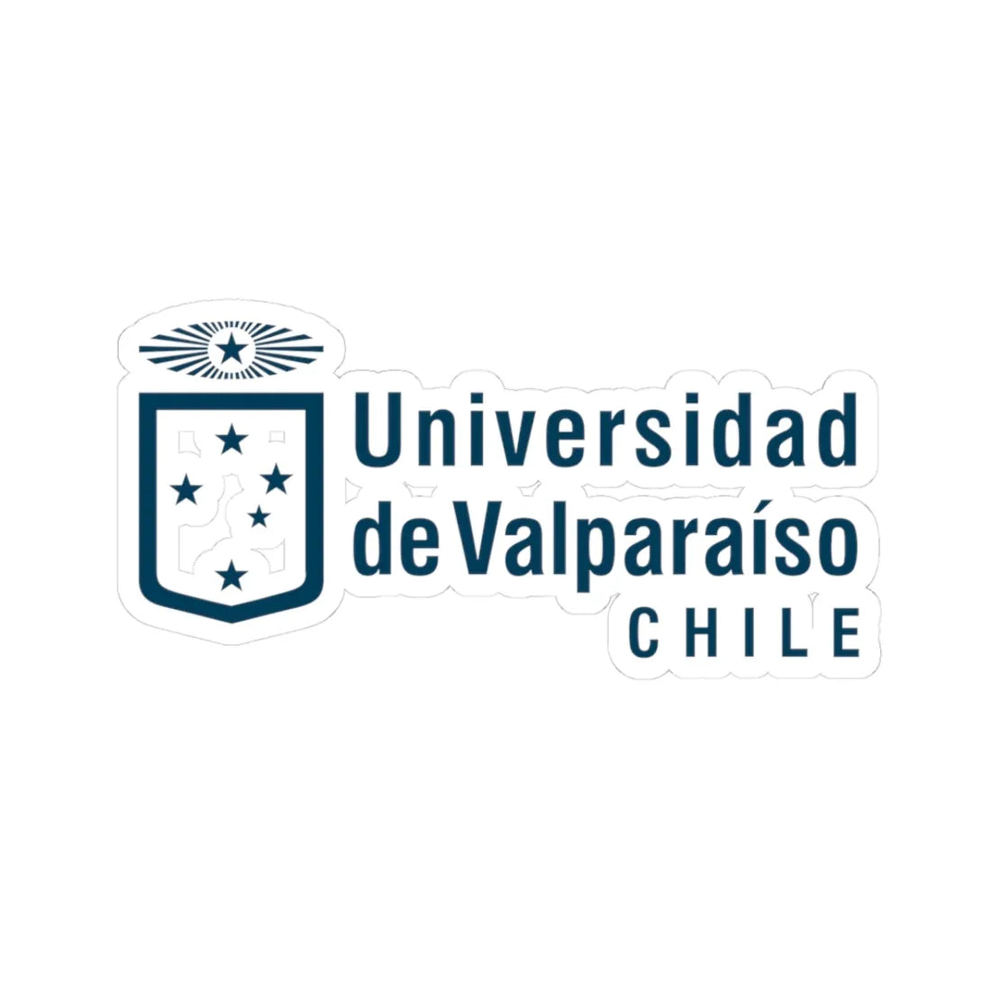 Logo Universidad de Valparaíso 2023 (Chile) (Coat of Arms) STICKER Vinyl Kiss-Cut Decal 3 Inch White - The Sticker Space