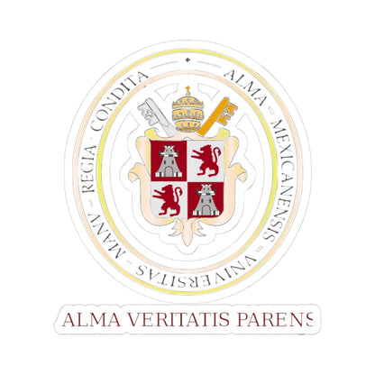 Logo Universidad Pontificia de México (Mexico) (Coat of Arms) STICKER Vinyl Kiss-Cut Decal 6 Inch White - The Sticker Space