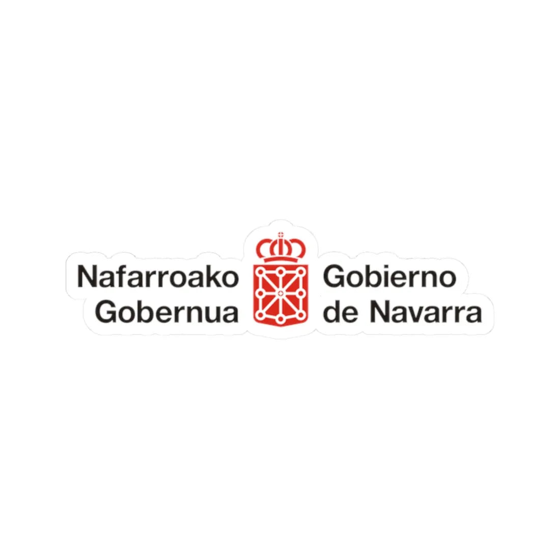 Logotipo del Gobierno de Navarra (Spain) (Coat of Arms) STICKER Vinyl Kiss-Cut Decal 2 Inch White - The Sticker Space