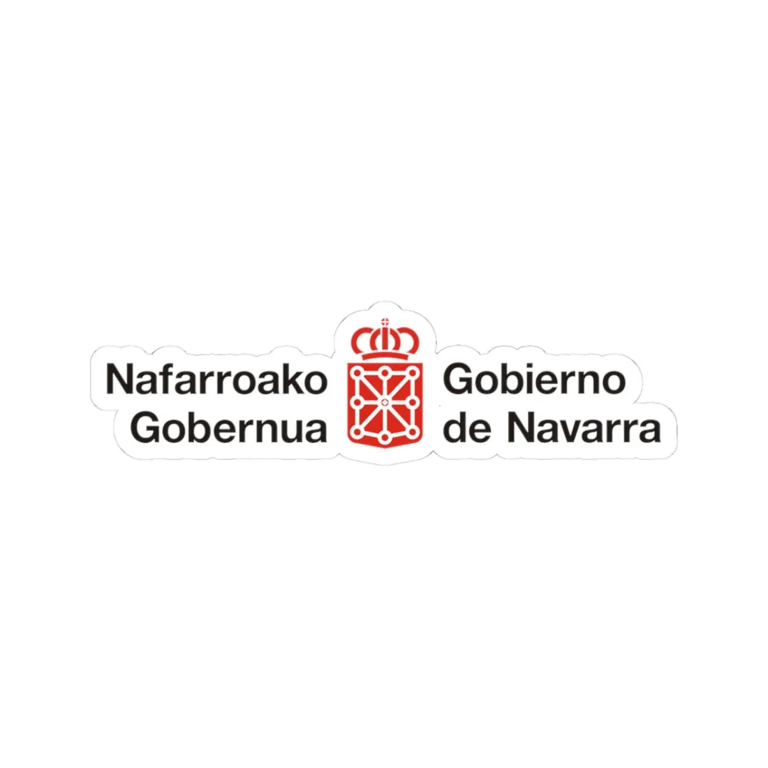 Logotipo del Gobierno de Navarra (Spain) (Coat of Arms) STICKER Vinyl Kiss-Cut Decal 3 Inch White - The Sticker Space