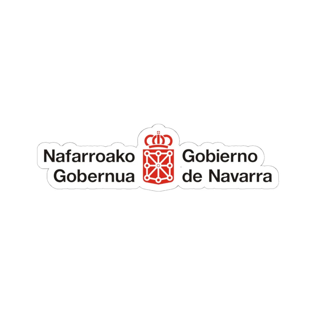 Logotipo del Gobierno de Navarra (Spain) (Coat of Arms) STICKER Vinyl Kiss-Cut Decal 6 Inch White - The Sticker Space