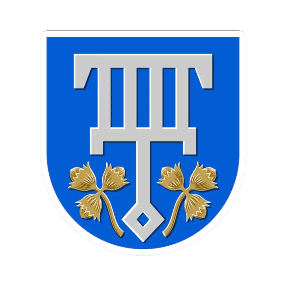 Lohja.vaakuna (Finland) (Coat of Arms) STICKER Vinyl Kiss-Cut Decal 2 Inch White - The Sticker Space