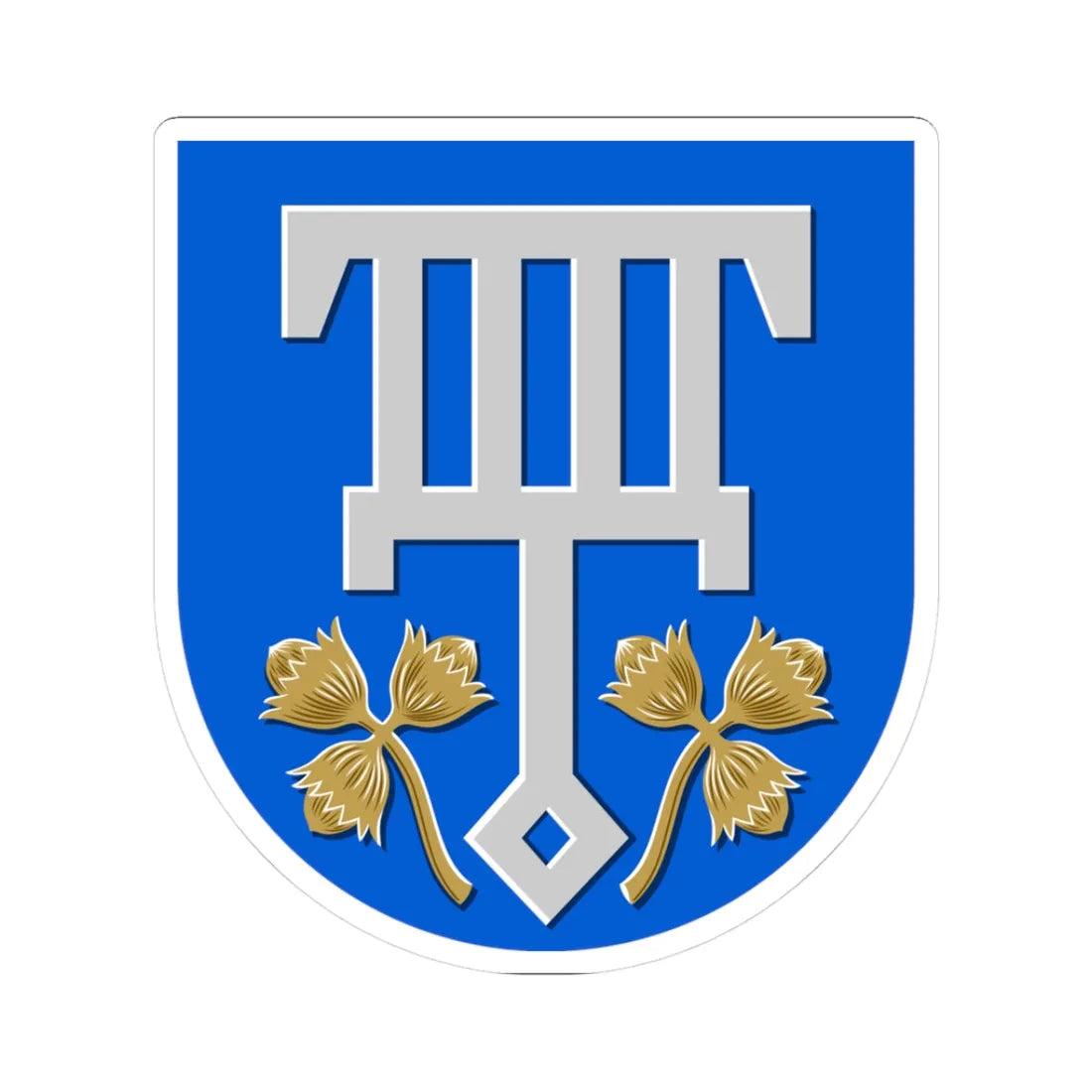 Lohja.vaakuna (Finland) (Coat of Arms) STICKER Vinyl Kiss-Cut Decal 3 Inch White - The Sticker Space