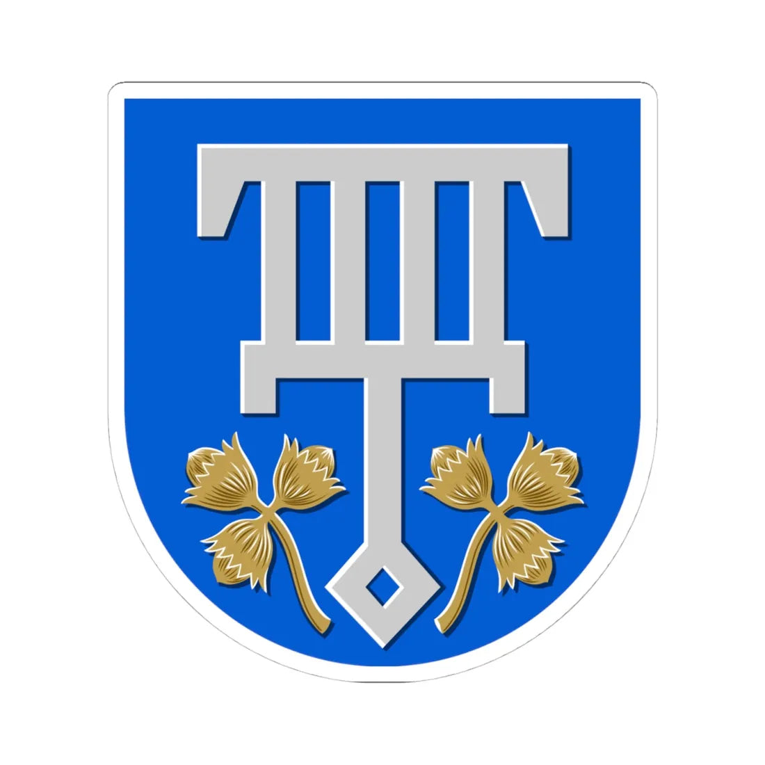 Lohja.vaakuna (Finland) (Coat of Arms) STICKER Vinyl Kiss-Cut Decal 4 Inch White - The Sticker Space