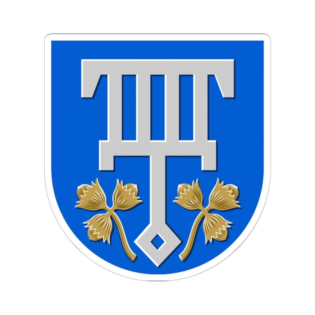 Lohja.vaakuna (Finland) (Coat of Arms) STICKER Vinyl Kiss-Cut Decal 6 Inch White - The Sticker Space